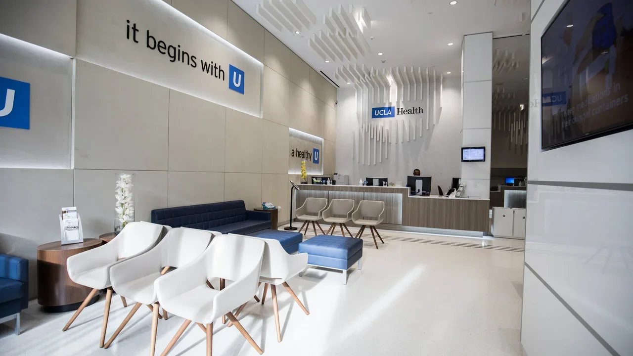 lobby of the Century City UCLA Health clinic
