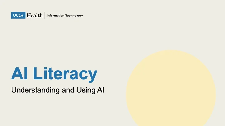 Slide with "AI Literacy"