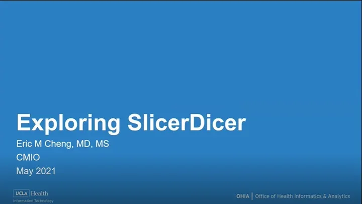 SlicerDicer presentation from Data Day