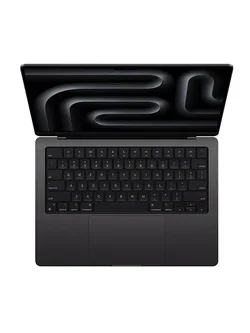 Top view of Macbook Pro 14inch Screen and Keyboard 