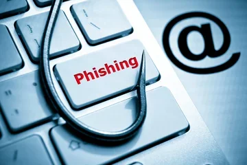 Stock image of email phishing