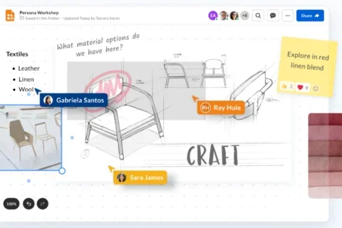 Canvas with multiple people collaborating