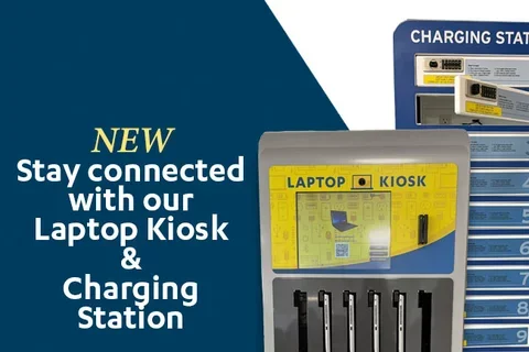 Poster of new Laptop Kiosk and Charging Station