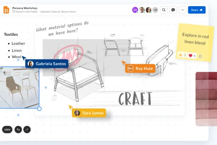 Canvas with multiple people collaborating