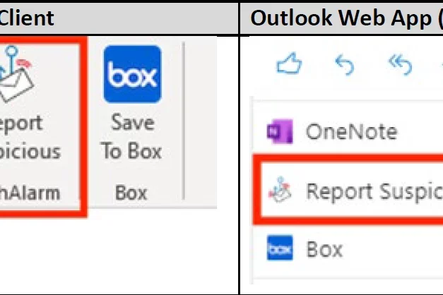 Phishing email add in for outlook