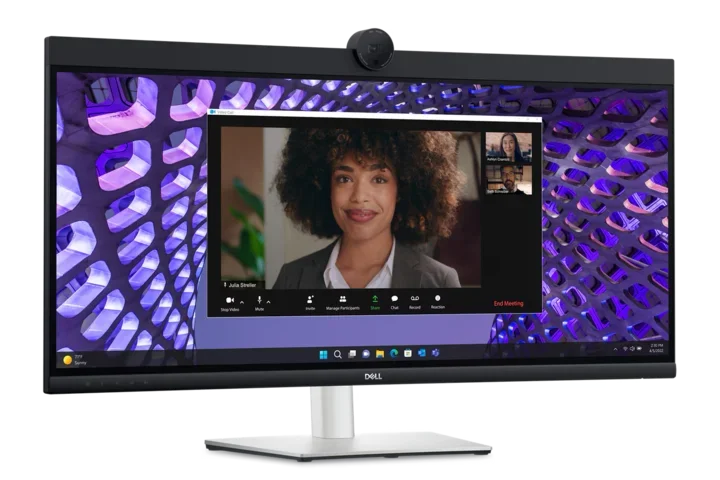 P3424WEB 34inch video conferencing monitor with webcam and speakers