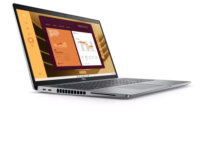 Side Angle View of Dell Latitude 5550 15.6inch laptop