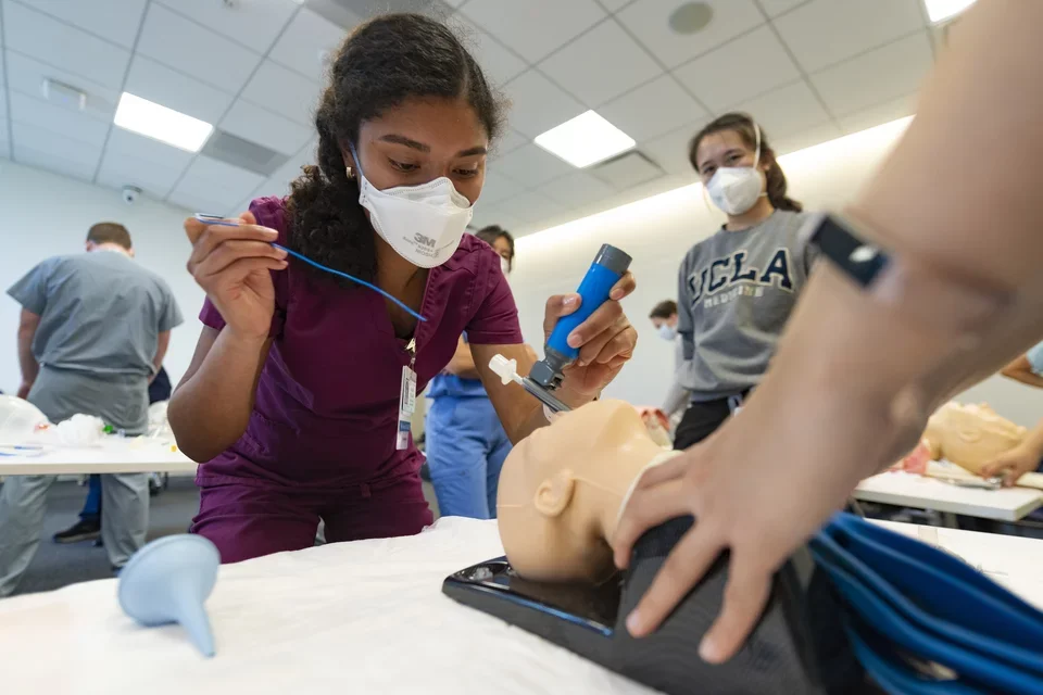 Medical students in class