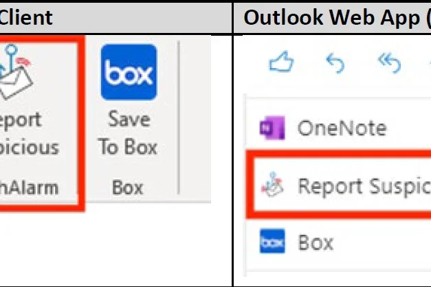 Phishing email add in for outlook
