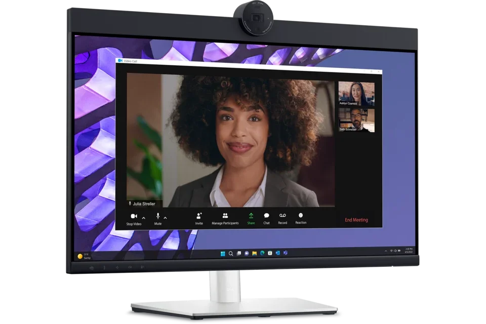 Dell P2424HEB 24inch video conferencing monitor with webcam and speakers