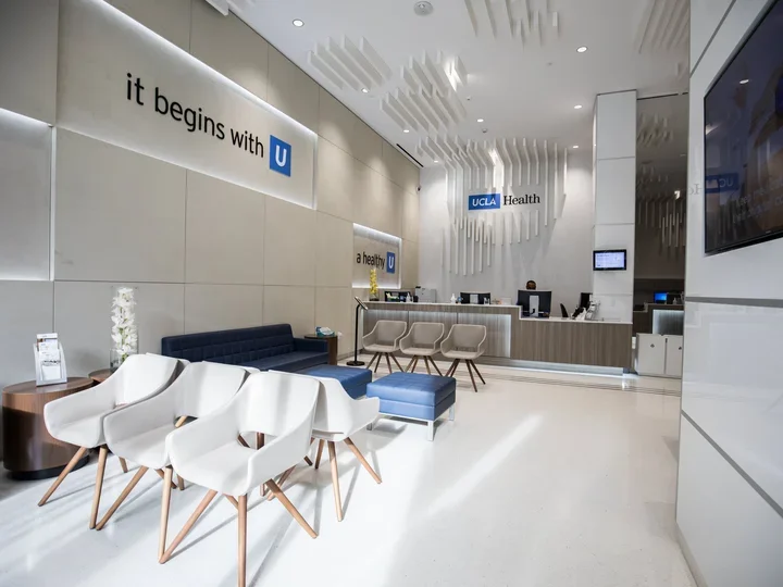 lobby of the Century City UCLA Health clinic