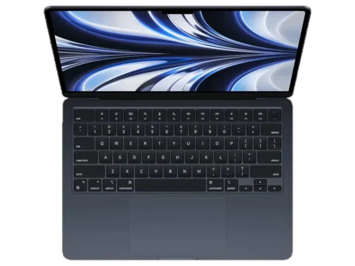 Top view of Macbook Air 13inch or 15inch screen and keyboard