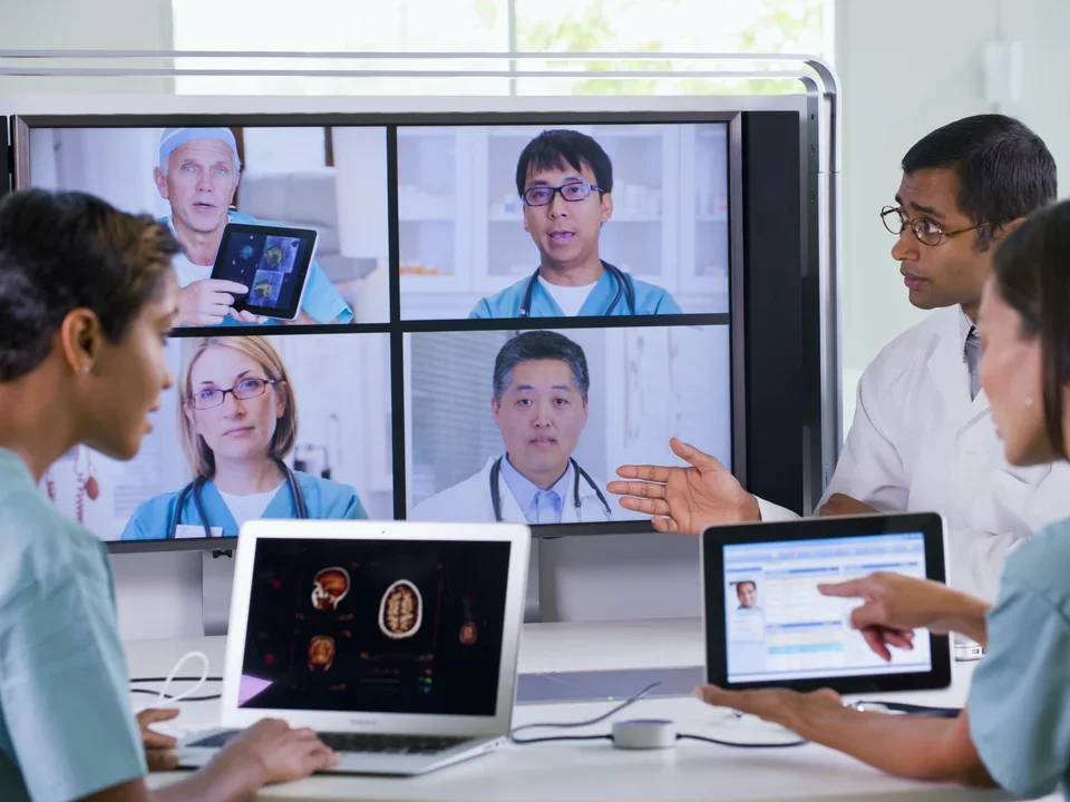 Clinicians on a Zoom call