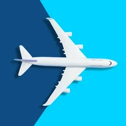 Plane on a blue background