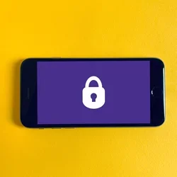 iPhone displaying a lock on the screen