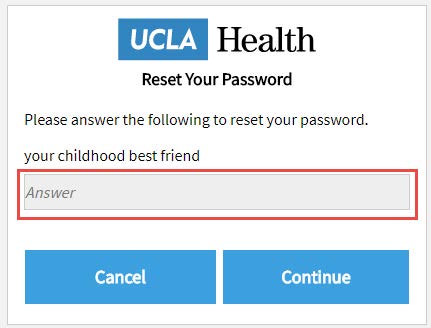 example of password reset