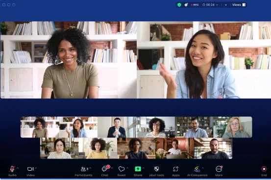Zoom multi-speaker view