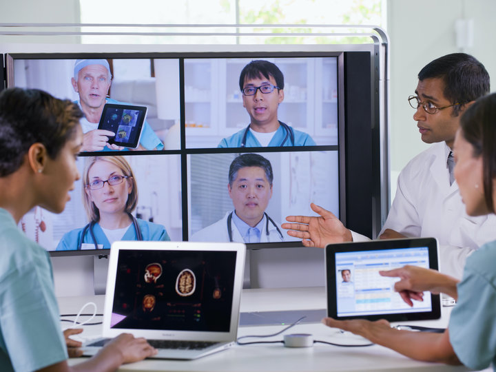 Image of clinicians on a Zoom call