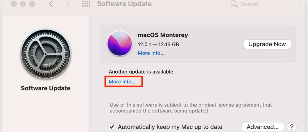 Image of macOS update screen